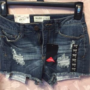 Juniors Jeans Shorts MUDD size 0 shortie new